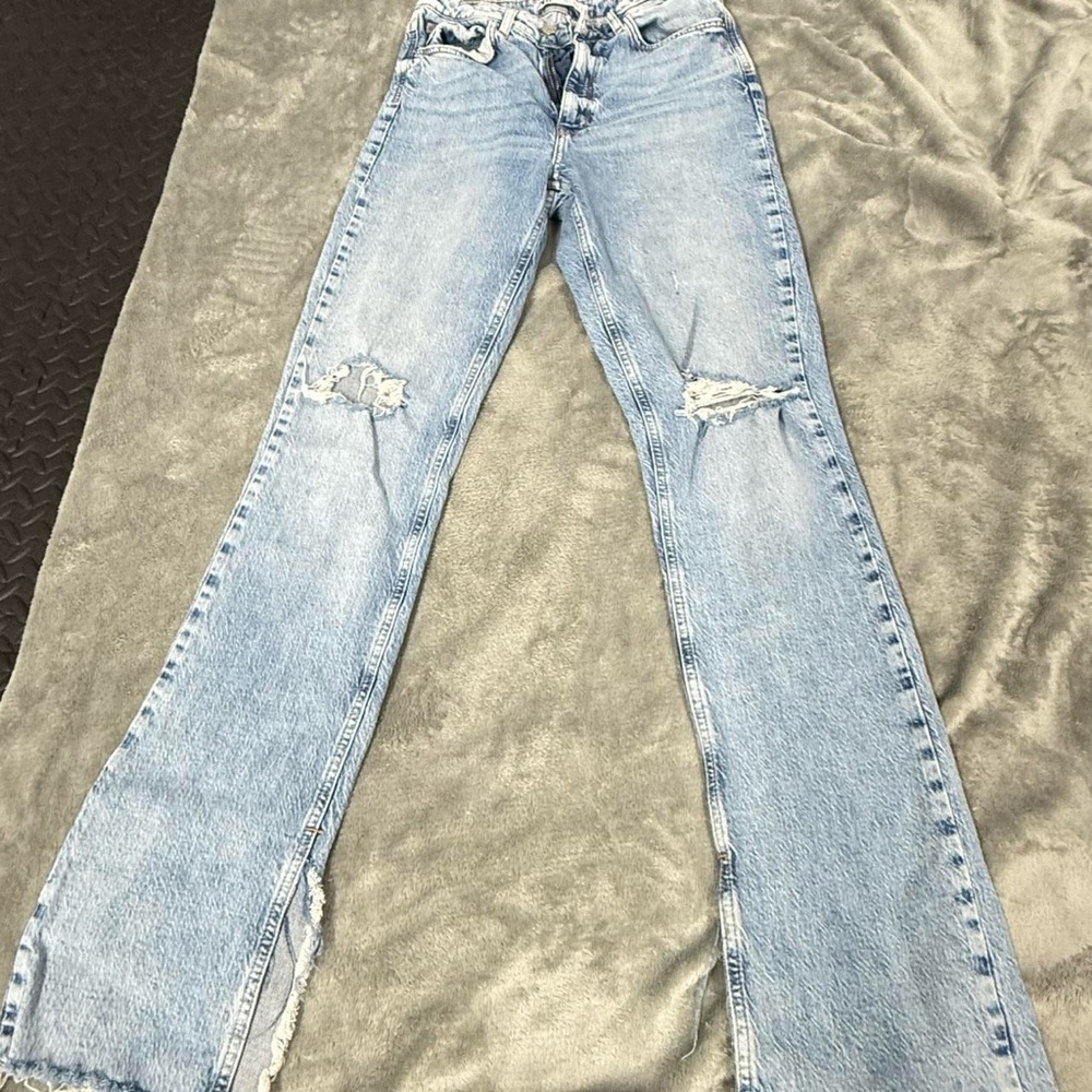 Zara Light Blue Flare Jeans